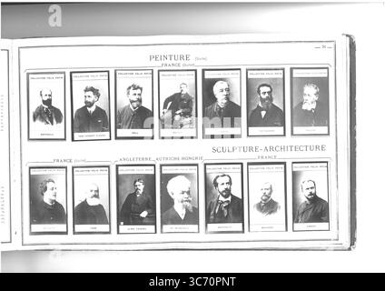 SAMMLUNG FELIX POTIN GEMÄLDE (obere Reihe l-r) FRANKREICH: Raffaelli (Jean-Francois) 1850 1836 1844-1901 - Robert-Fleury (Tony) 1837 1834 - Roll (Alfred) 1846 1840 - Roybet (Ferdinand) 1840 - Stevens (Alfred) 1828-1899 - Tattegrain (Emile) 1852 - Vollon (Antoine) 1833-1900 (untere Reihe l-r) FRANKREICH: Willette (Adolphe) 1857 - Yvon (Adolphe) 1817-1893 1840-1899 Stockfoto