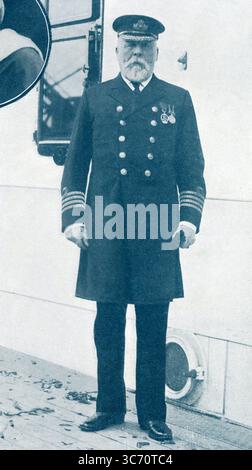 Captain Edward John Smith : 27. Januar 1850 bis 15. April 1912 Kapitän der RMS Titanic, als sie 1912 sank Stockfoto