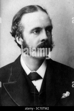 James Arthur Balfour – Arthur James Balfour, 1. Earl of Balfour, KG, OM, PC (* 25. Juli 1848 bis 19. März 1930) war ein britischer Politiker und Staatsmann der Konservativen und von 1902 bis 1905 Premierminister. Später verfasste er als Außenminister die Balfour-Erklärung von 1917, die die Errichtung einer jüdischen Heimat in Palästina unterstützte. ©2007 TopFoto Stockfoto