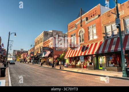 Memphis Tennessee Beale Street Entertainment District Stockfoto
