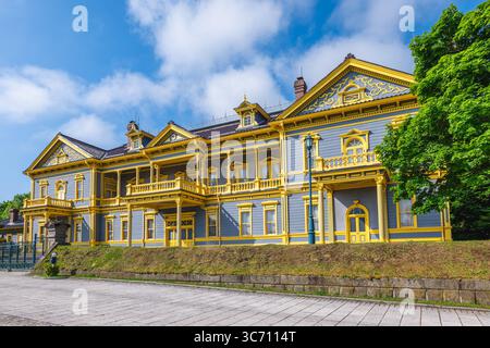 Alte öffentliche Halle der Hakodate-Station in Hakodate, Hokkaido, Japan Stockfoto