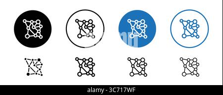 Symbol für vernetzte Knoten für künstliche neuronale Netzwerke. Stock Vektor