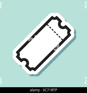 Ticket-Aufkleber-Symbol im flachen Stil. Illustration des Coupon-Vektors auf isoliertem Hintergrund. Gutscheinschild Business Concept. Stock Vektor
