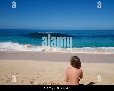 Januar 2021 – Haleiwa, Oahu, Hawaii, USA – Keiki Beach am North Shore (Foto: © Shalan Stewart/ZUMA Wire/ZUMAPRESS.com) Stockfoto