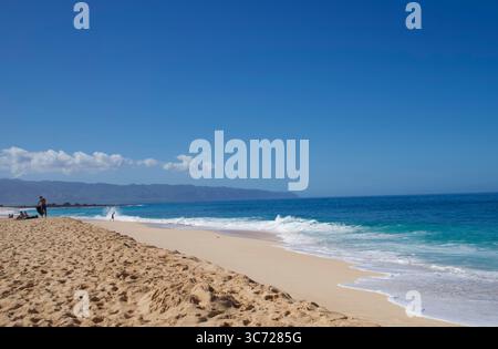 Januar 2021 – Haleiwa, Oahu, Hawaii, USA – Keiki Beach am North Shore (Foto: © Shalan Stewart/ZUMA Wire/ZUMAPRESS.com) Stockfoto