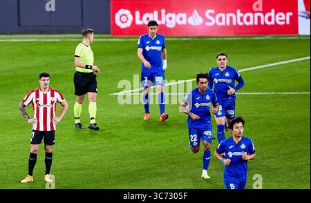 25. Januar 2021, Bilbao, VIZCAYA, SPANIEN: Anders Capa von Athletic Club der spanischen Liga, La Liga Santander, Fußballspiel zwischen Athletic Club und Getafe CF im San Mames Stadion am 25. Januar 2021 in Bilbao, Spanien. (Bild: © Inigo Larreina/AFP7 via ZUMA Wire) Stockfoto