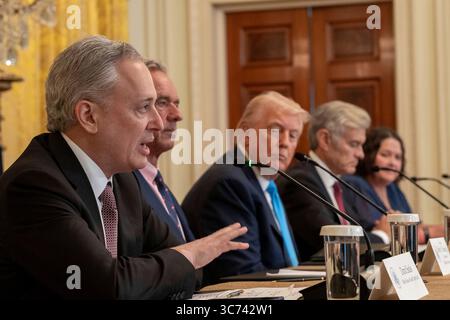 Washington, Usa. 30. Juli 2025. David Sacks, Vorsitzender des Präsidentenrates für Wissenschaft und Technologie, kommentierte während einer Veranstaltung „Make Health Technology Great Again“ im East Room des Weißen Hauses, 30. Juli 2025 in Washington, D.C. Credit: Joyce Boghosian/White House Photo/Alamy Live News Stockfoto