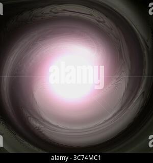 Dunkler spiralförmiger Hintergrund mit Licht in der Mitte Stockfoto