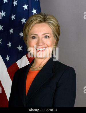 Hillary Clinton. Porträt der ehemaligen First Lady und US-Außenministerin Hillary Diane Rodham Clinton (geb. Rodham b. 1947). Offizielles Porträt, 2009 Stockfoto