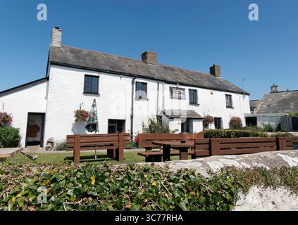 Pflug and Harrow Public House, Monknash, Pembrokeshire, Wales, Vereinigtes Königreich, Europa Stockfoto