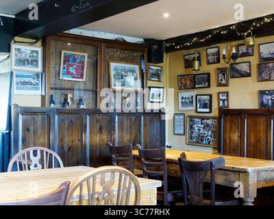 Interior, Plough and Harrow Public House, Monknash, Pembrokeshire, Wales, Vereinigtes Königreich, Europa Stockfoto