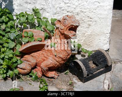 dragon, Plough and Harrow Public House, Monknash, Pembrokeshire, Wales, Vereinigtes Königreich, Europa Stockfoto
