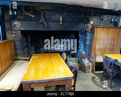 Interior, Plough and Harrow Public House, Monknash, Pembrokeshire, Wales, Vereinigtes Königreich, Europa Stockfoto