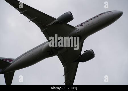 Qatar Airways Boeing 787 - Birmingham International Airport Stockfoto