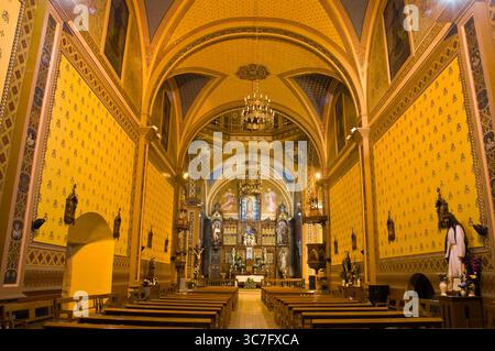 Nachtwanderung in den Gassen von Guanajuato. Mexiko Stockfoto