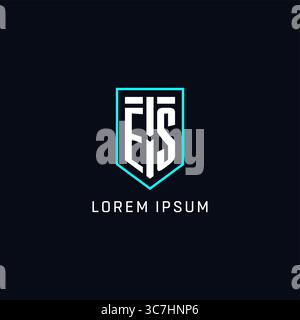 Geometrischer Stil mit Monogramm-es-Logo und einfacher, kreativer Vektorgrafik im Logo-Design Stock Vektor