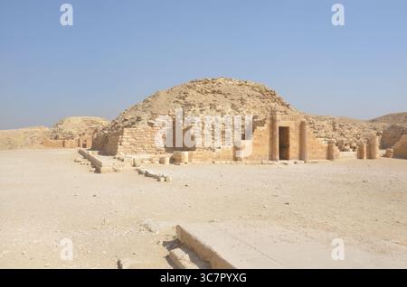 Die Pyramide von Djoser nannte sich die Stufenpyramide von Djoser oder Stufenpyramide von Horus Netjerikhet in der Nekropole von Sakkara, Ägypten Stockfoto
