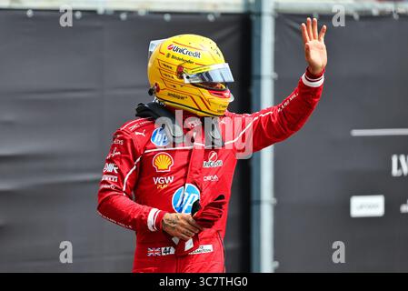 Budapest, Ungarn. August 2025. Lewis Hamilton (GBR) Ferrari. 02.08.2025. Formel-1-Weltmeisterschaft, Rd 14, Großer Preis Von Ungarn, Budapest, Ungarn, Qualifizierender Tag. Das Foto sollte lauten: XPB/Alamy Live News. Stockfoto