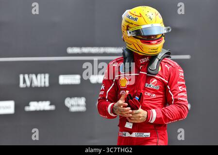 Budapest, Ungarn. August 2025. Lewis Hamilton (GBR) Ferrari. 02.08.2025. Formel-1-Weltmeisterschaft, Rd 14, Großer Preis Von Ungarn, Budapest, Ungarn, Qualifizierender Tag. Das Foto sollte lauten: XPB/Alamy Live News. Stockfoto