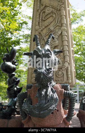 Rotterdam, niederlande 16-07-25. Das Toonder Monument ehrt den in Rotterdam geborenen Comic-Autor, der einen großen Einfluss auf die niederländische Sprache hatte Stockfoto