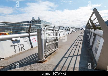 River Clyde Bridges und Landmark Buildings Juli 31 2025 Stockfoto