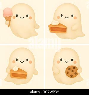 ute Watercolor Halloween Clipart – Spooky Elements Stockfoto