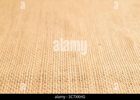 Ein Stück Jute-Tuch, Makro. Stockfoto