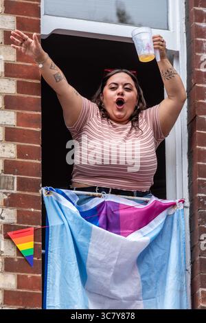 Brighton, 2. August 2025: Die jährliche Pride-Parade in Brighton heute Nachmittag Stockfoto