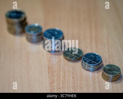 ungarisches Geld und vócredit-Karte Stockfoto