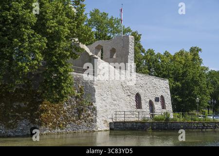 Burgruine, Lippenquelle, Bad Lippspringe, Luftkurort Nordrhein-Westfalen, Deutschland Stockfoto