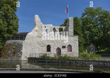 Burgruine, Lippenquelle, Bad Lippspringe, Luftkurort Nordrhein-Westfalen, Deutschland Stockfoto