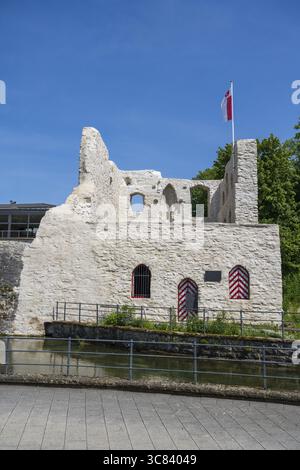 Burgruine, Lippenquelle, Bad Lippspringe, Luftkurort Nordrhein-Westfalen, Deutschland Stockfoto