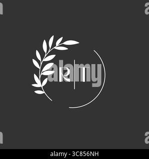 Initial Letter RT Hochzeit Monogramm Logo Design Inspiration Vektor Grafik Stock Vektor