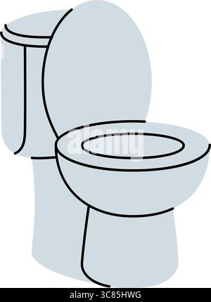 Saubere Toilettenschüssel. Badezimmerhygiene. Vektorabbildung Stock Vektor