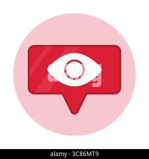 Darstellung von Sprechblasen, Vision oder Vektorgrafik des Objektivs Stock Vektor