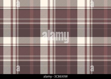 Klassisches, gewebtes Karomuster in Braun- und Cremetönen. Weckt Wärme, Tradition und Komfort. Ideal für Hintergründe, Texturen oder Textildesigns. Vers Stock Vektor