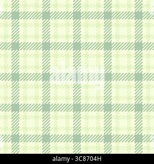 Nahtloses Muster. Klassisches kariertes Textil. Hellgrüne Beige-Töne. Ideal für Hintergründe, Stoffe, Tapeten. Vielseitiges zeitloses Designelement. Stock Vektor