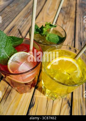 Frischer und erfrischender Eistee Stockfoto