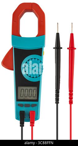 Multimeter zum Messen von Stromkreis und Komponentenparametern. Geeignet für die Diagnose elektrischer Geräte im Haushalt und in der Industrie. Stockfoto