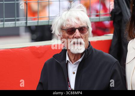 ECCLESTONE Bernie (gbr), ehemaliger CEO der Formel-1-Gruppe, Porträt beim Großen Preis von Lenovo Ungarn 2025, 14. Runde der FIA Formel-1-Weltmeisterschaft 2025 vom 1. Bis 3. August 2025 auf dem Hungaroring in Mogyorod, Ungarn Stockfoto