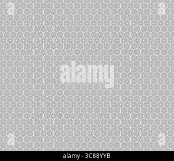 Minimaler geometrischer Hintergrund. Hexagonale, gestapelte Mosaikzellen. Sechskantformen. Nahtlose Vektorillustration. Stock Vektor