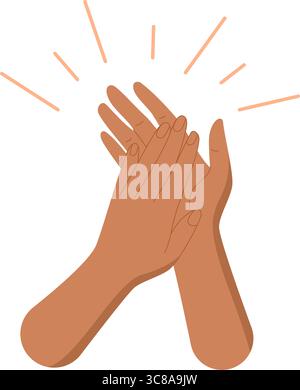 Symbol Für Flache Hand-Klatschgeste Stock Vektor