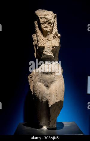 Griechisch-römisches Museum, Statue der Königin Kleopatra II., aus dem Tempel Karnak (Luxor), Alexandria, Ägypten, Nordafrika, Afrika Stockfoto
