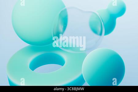 Abstrakter Hintergrund für geometrisches Muster mit Verlaufsmuster. Hintergrundbild für Mobiltelefone, Desktop-Hintergrundbild, 3D-Rendering. 3D-Abbildung. Stockfoto