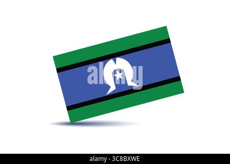 Australisches Torres Strait Islander Nationalsymbol. Die Flagge der australischen Torres ist ein Zeichen. Stock Vektor