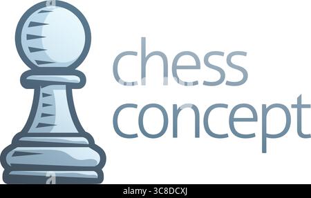 Schachfigur Des Bauernkonzepts Stock Vektor