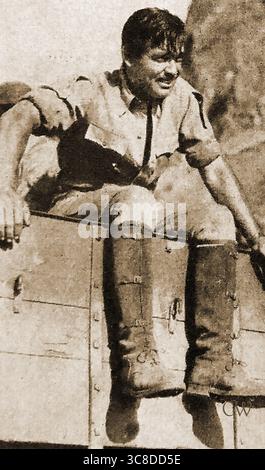 FILM - FILME - KINO - GESCHICHTE - Eine Szene aus IHNEN TRAFEN IN BOMBAY mit Clark Gable (1941) - wirklicher Name William Clark Gable (1901-1960) Stockfoto