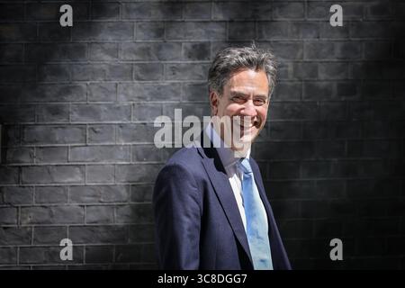 Ed Miliband, Staatssekretär für Energie und Klimawandel, britischer Politiker, lächelt in die Kamera Stockfoto
