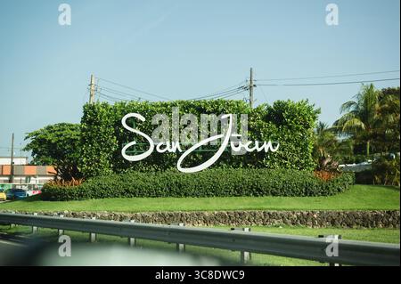 San Juan, Puerto Rico - 19. Mai 2025: San Juan-Schild Stockfoto