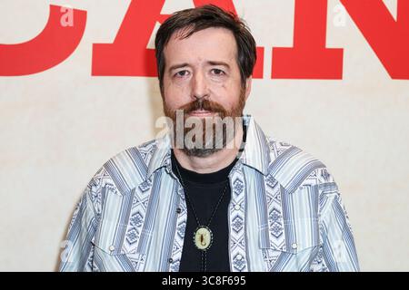 Hollywood, Usa. August 2025. HOLLYWOOD, LOS ANGELES, KALIFORNIEN, USA - 3. AUGUST: Der US-amerikanische Filmregisseur, Dichter, Kritiker und Drehbuchautor Tony Tost kommt am 3. August 2025 bei der Los Angeles Special Screening von Lionsgate's 'Americana' im Desert 5 Spot at Hollywood Volume, A Tribute Portfolio Hotel Los Angeles (ehemals tommie Hollywood - JDV by Hyatt) in Hollywood, Los Angeles, Kalifornien, USA. (Foto: Xavier Collin/Image Press Agency) Credit: Image Press Agency/Alamy Live News Stockfoto